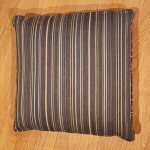 Bassett Single Colorful Striped Couch/Chair Accent Pillow